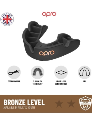 Opro Bronze Training Level Gumshield (10yrs - Adult) - Black